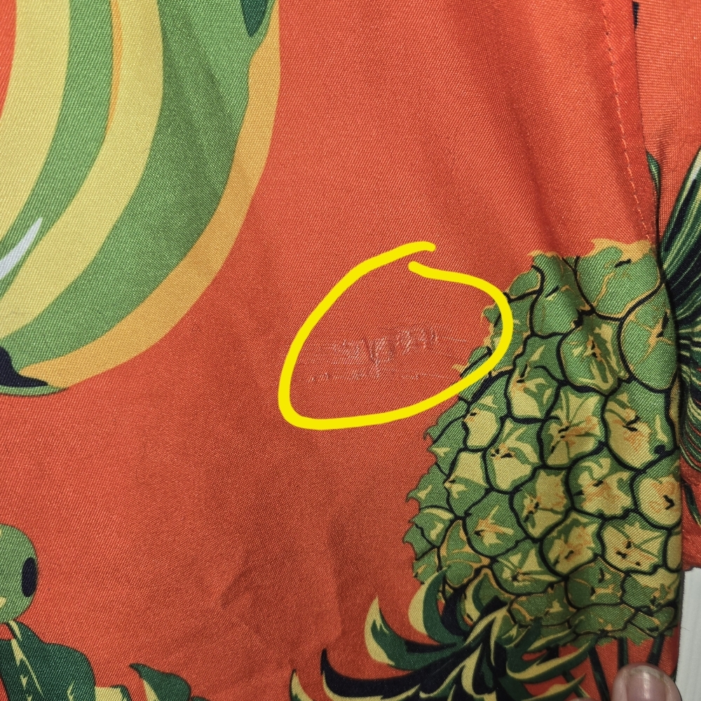 South Pole Tropical Fruit Print Shirt Retro Button Down Casual BOLD SUMMER Lg - Picture 16 of 16